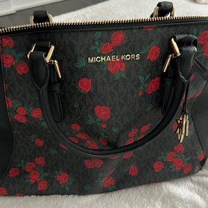 Michael Kors Rose Print Satchel